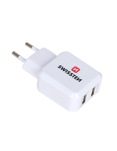 2,4A 5V 2x USB Bianco