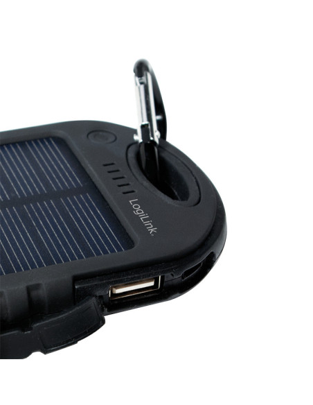 5000 mAh - Power Bank Solare,  2 porte USB 5000 mAh - Power Bank Solare,  2 porte USB