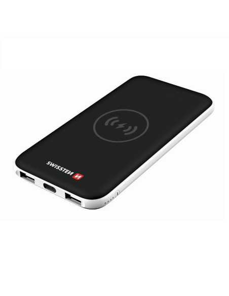 8.000 mAh, WIRELESS + USB, Slim, 5V, black