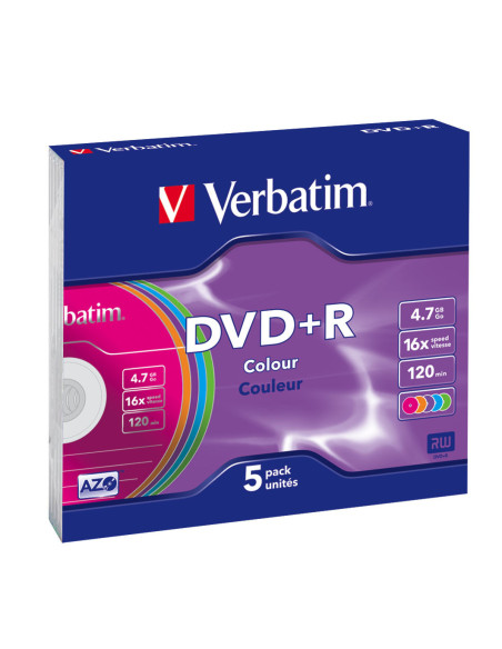 DVD+R AZO Verbatim 4.7GB 16x Colour DVD+R AZO Verbatim 4.7GB 16x Colour
