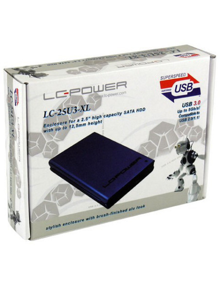 LC-25U3-XL, SATA3-USB 3.0, (80x126x18)mm, Blu