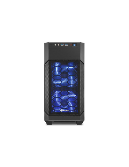V1000 Window nero Micro-ATX Blue-Led