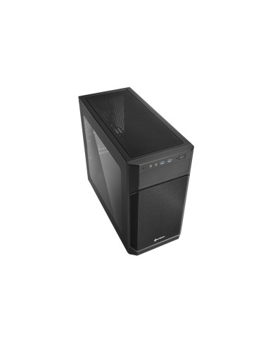 V1000 Window nero Micro-ATX Blue-Led