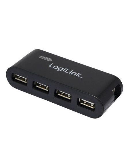 USB 2.0 Hub 4 porte nero con Power Supply