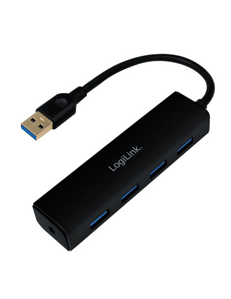 USB 3.0 HUB, 4 porte, Nero