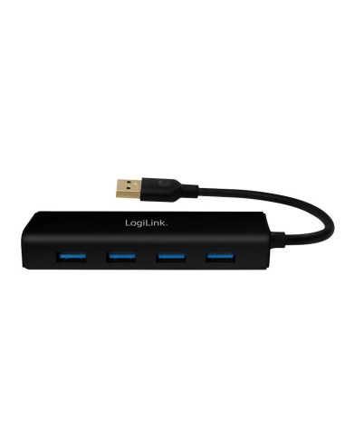 USB 3.0 HUB, 4 porte, Nero
