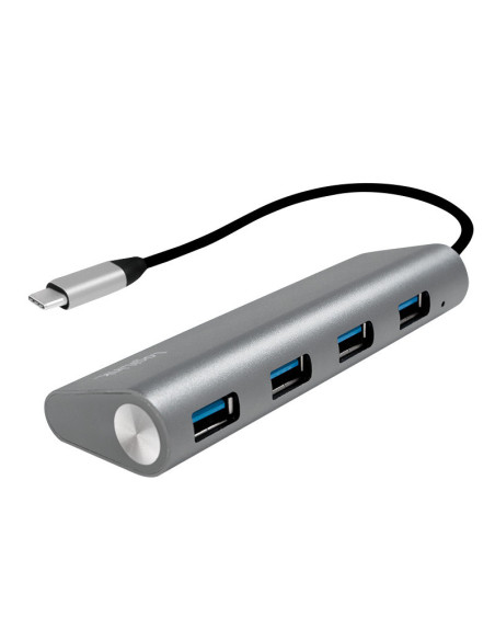 USB-C 3.1, 4-port hub, with aluminum casing
