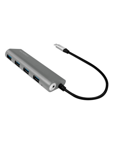 USB-C 3.1, 4-port hub, with aluminum casing