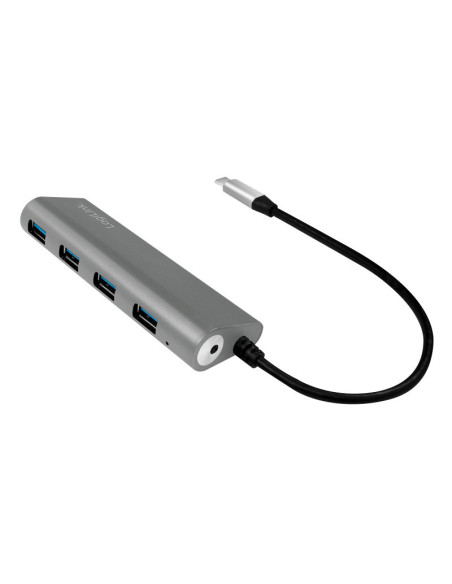 USB-C 3.1, 4-port hub, with aluminum casing