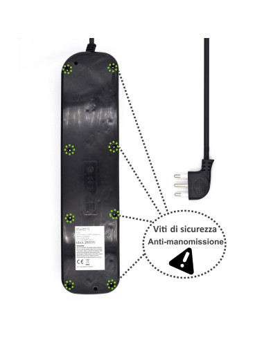 Multipla 6 posizioni nera