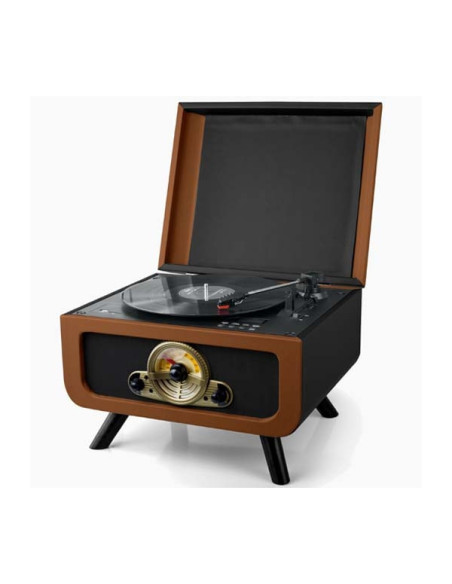 Giradischi Retro 33-45-78 Giri con CD, USB, AUX, LED, Bluetooth 3.0, Radio AM/FM Giradischi Retro 33-45-78 Giri con CD, USB, AUX, LED, Bluetooth 3.0, Radio AM/FM