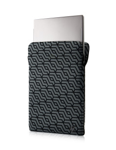 14", Sleeve for laptop, Reversible - Geometric, grey, neoprene 2