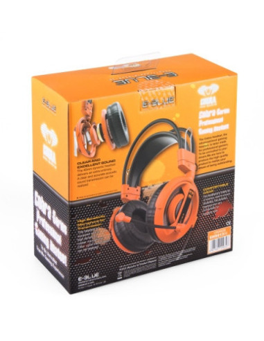 Cobra I, headphones with microphone, orange