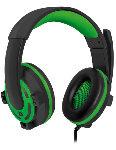 WARHEAD G-300, Cuffie con microfono, nero/verde