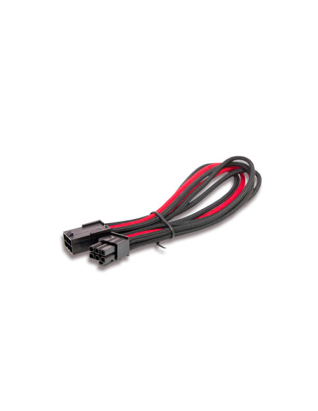 0,25 mt 6pin PCI-E CONNECTOR Rosso/Nero Tessuto 0,25 mt 6pin PCI-E CONNECTOR Rosso/Nero Tessuto