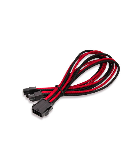 0,3 mt EPS 8P/F - 4+4P/M, Nero/Rosso Tessuto