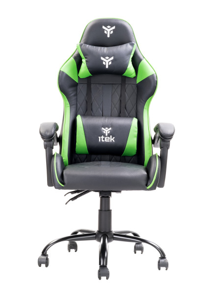 RHOMBUS PF10 Universal gaming chair Padded seat, Black/Green