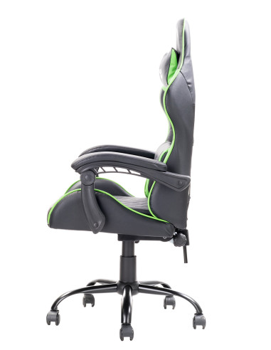 RHOMBUS PF10 Universal gaming chair Padded seat, Black/Green