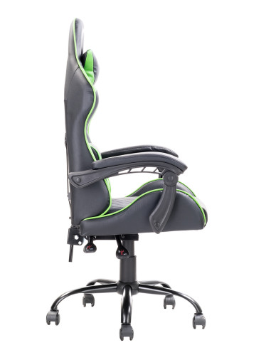RHOMBUS PF10 Universal gaming chair Padded seat, Black/Green