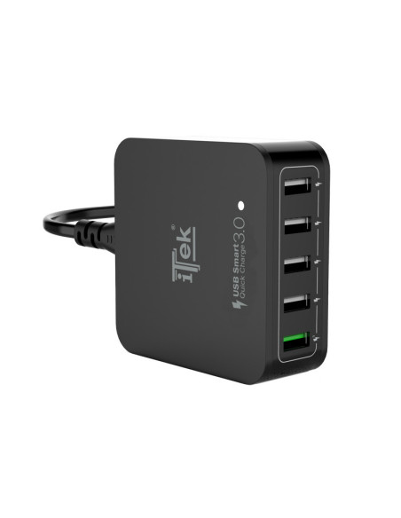 40W Alimentatore 5 porte 4xUSB-A 2,4A 1-USB-a 3A Smart IC