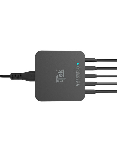 40W Alimentatore 5 porte 4xUSB-A 2,4A 1-USB-a 3A Smart IC