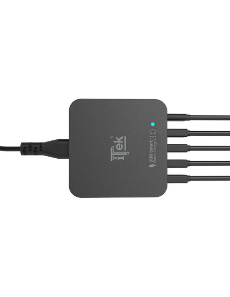 40W Alimentatore 5 porte 4xUSB-A 2,4A 1-USB-a 3A Smart IC