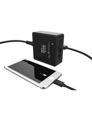 60W Alimentatore 5porte 1xUSB-C 4xUSB-A 2x3A 3x2.4A Smart IC