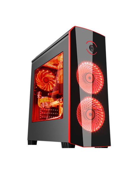 ORIGIN Black/Red  MidiTower 2x120mm Ventole Led Rosso