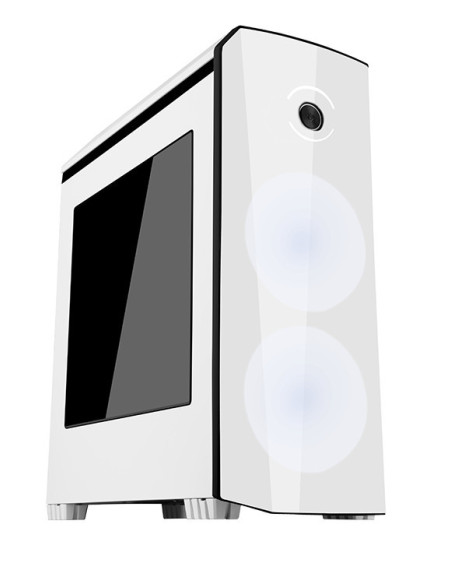 ORIGIN Black/White MidiTower 2x120mm Ventole Led Bianchi ORIGIN Black/White MidiTower 2x120mm Ventole Led Bianchi