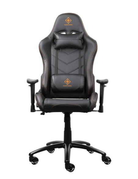 Gaming chair, ecopelle, black/orange