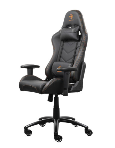 Gaming chair, ecopelle, black/orange