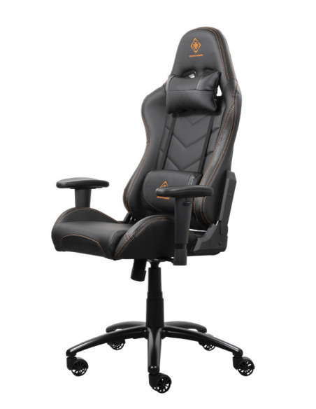Gaming chair, ecopelle, black/orange