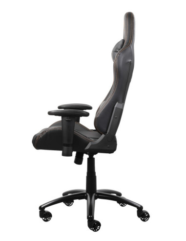 Gaming chair, ecopelle, black/orange
