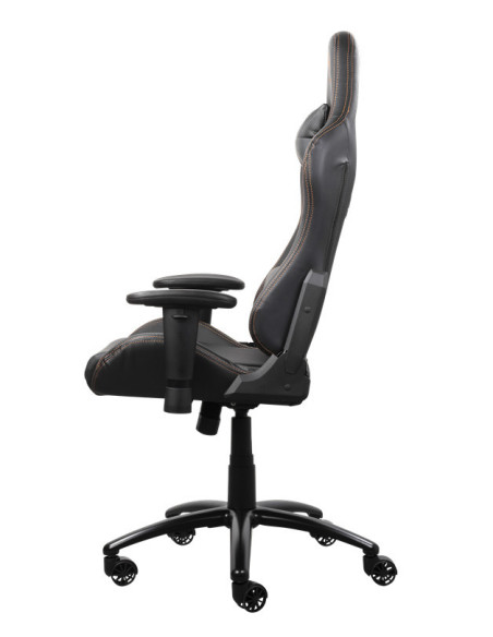 Gaming chair, ecopelle, black/orange