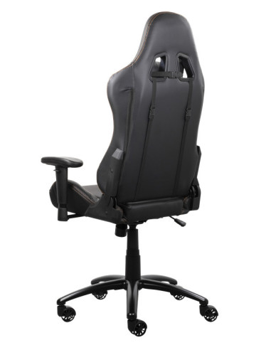 Gaming chair, ecopelle, black/orange