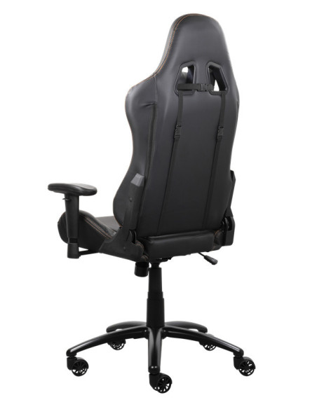 Gaming chair, ecopelle, black/orange