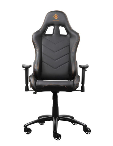 Gaming chair, ecopelle, black/orange