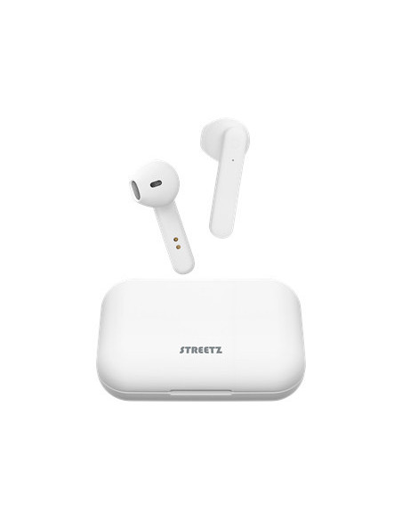Earphones Bluetooth Stereo con Custodia di Ricarica, Semi-In-Ear, Matt White