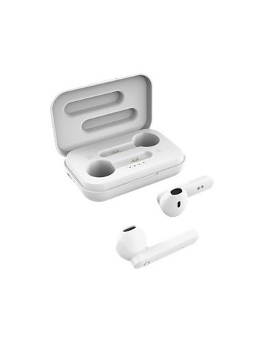 Earphones Bluetooth Stereo con Custodia di Ricarica, Semi-In-Ear, Matt White