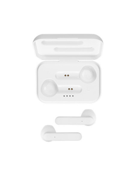 Earphones Bluetooth Stereo con Custodia di Ricarica, Semi-In-Ear, Matt White