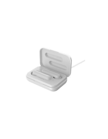 Earphones Bluetooth Stereo con Custodia di Ricarica, Semi-In-Ear, Matt White