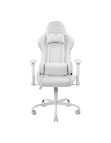 Gaming Chair WCH80 ergonomica, ecopelle, White, doppio cuscinetto nuca-schiena