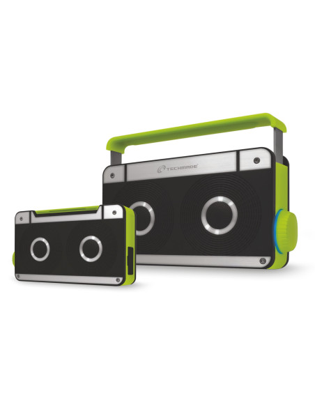 Music Box Speaker Bluetooth 5w FM, Micro SD, Aux, Blac/Green