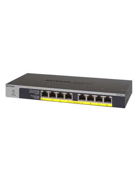 8-Port Gigabit Ethernet Switch Unmanaged 8-PoE 60W