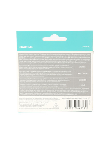 Speaker Bluetooth, Micro SD, USB, Radio FM, MP3 Player Black/Blu