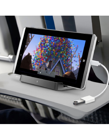 Cavo OTG USB-A 3.0  USB-C Win/MacOS/Android Bianco