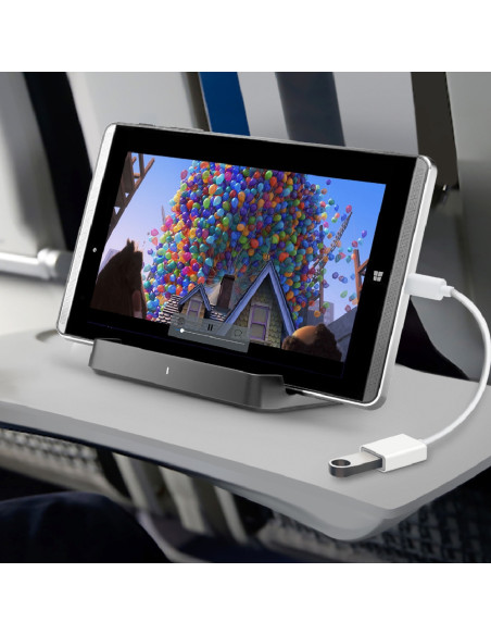 Cavo OTG USB-A 3.0  USB-C Win/MacOS/Android Bianco