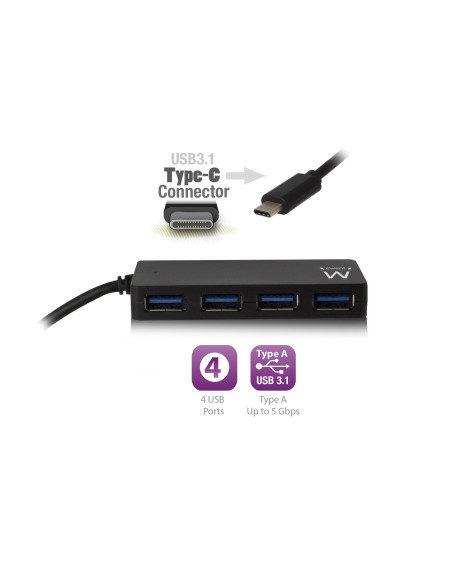 4-Ports Hub USB 3.2 Gen 1 (3.1 Gen 1) Type-C