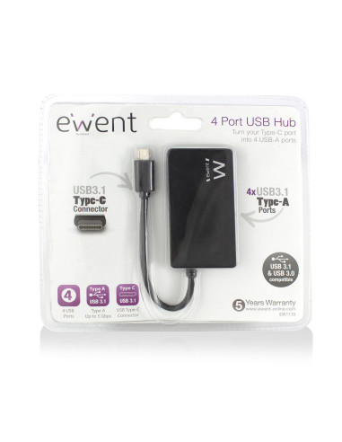 4-Ports Hub USB 3.2 Gen 1 (3.1 Gen 1) Type-C