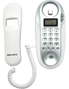 Telefono FIsso Vintage con Display, Bianco